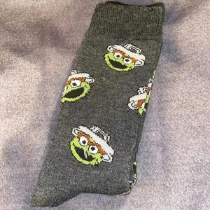 NWT Sesame Street Crew Socks Oscar the Grouch
